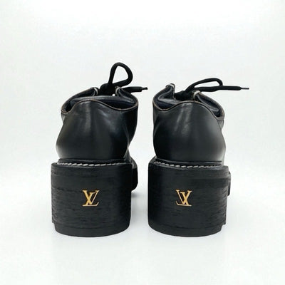 ルイヴィトン LOUIS VUITTON ボブールライン ローファー 革靴 靴 シューズ レザー ブラック ブラウン ダービーシューズ レースアップシューズ