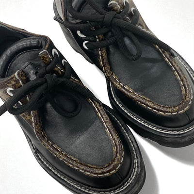 ルイヴィトン LOUIS VUITTON ボブールライン ローファー 革靴 靴 シューズ レザー ブラック ブラウン ダービーシューズ レースアップシューズ