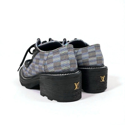 ルイヴィトン LOUIS VUITTON ボブールライン モノグラム ローファー 革靴 靴 シューズ レザー ブラック マルチカラー ダービーシューズ レースアップシューズ