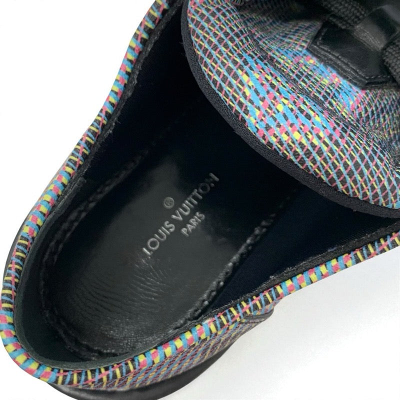 ルイヴィトン LOUIS VUITTON ボブールライン モノグラム ローファー 革靴 靴 シューズ レザー ブラック マルチカラー ダービーシューズ レースアップシューズ