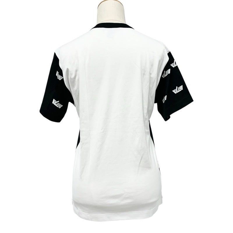 ルイヴィトン LOUIS VUITTON LVヴィテス トップス コットン ブラック ホワイト ワッペン Ｔシャツ シルバーチェーン