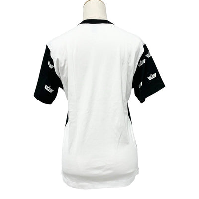 ルイヴィトン LOUIS VUITTON LVヴィテス トップス コットン ブラック ホワイト ワッペン Ｔシャツ シルバーチェーン