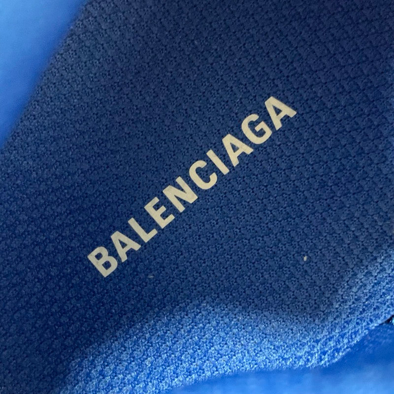 バレンシアガ BALENCIAGA トリプルS スニーカー 靴 シューズ レザー ホワイト ブルー 未使用 ロゴ メッシュ