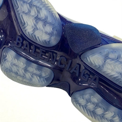 バレンシアガ BALENCIAGA トリプルS スニーカー 靴 シューズ レザー ホワイト ブルー 未使用 ロゴ メッシュ