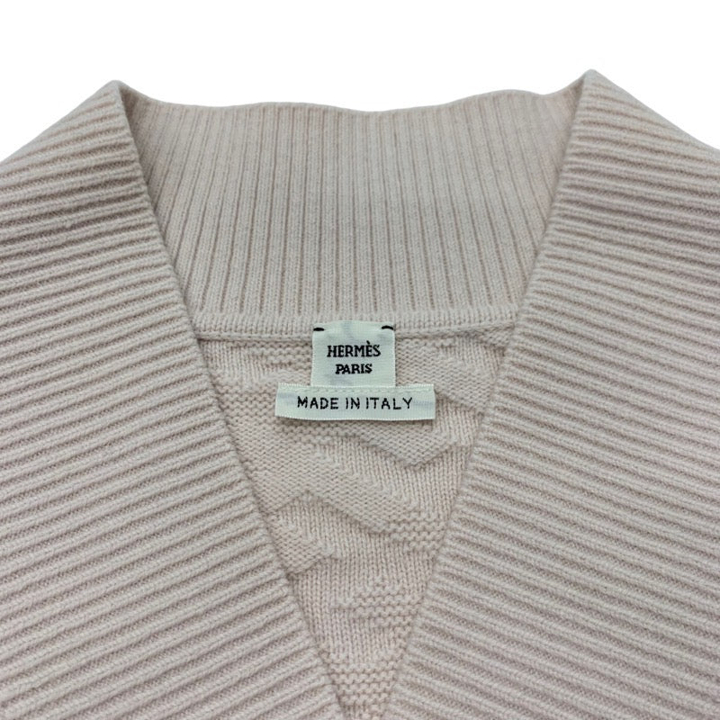 エルメス HERMES ワンピース ウール ピンク 半袖 ニット