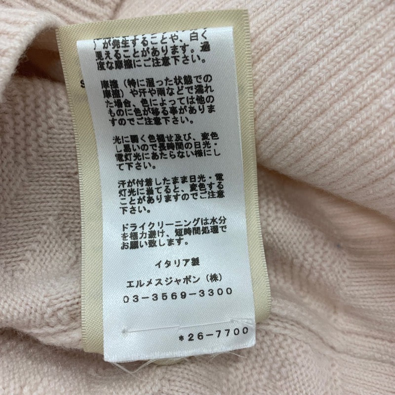 エルメス HERMES ワンピース ウール ピンク 半袖 ニット