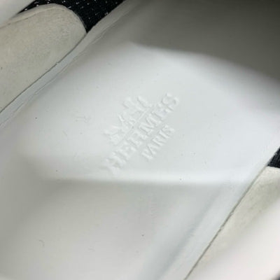 エルメス HERMES バウンシング スニーカー 靴 シューズ スエード メッシュ ブラック ホワイト オレンジ
