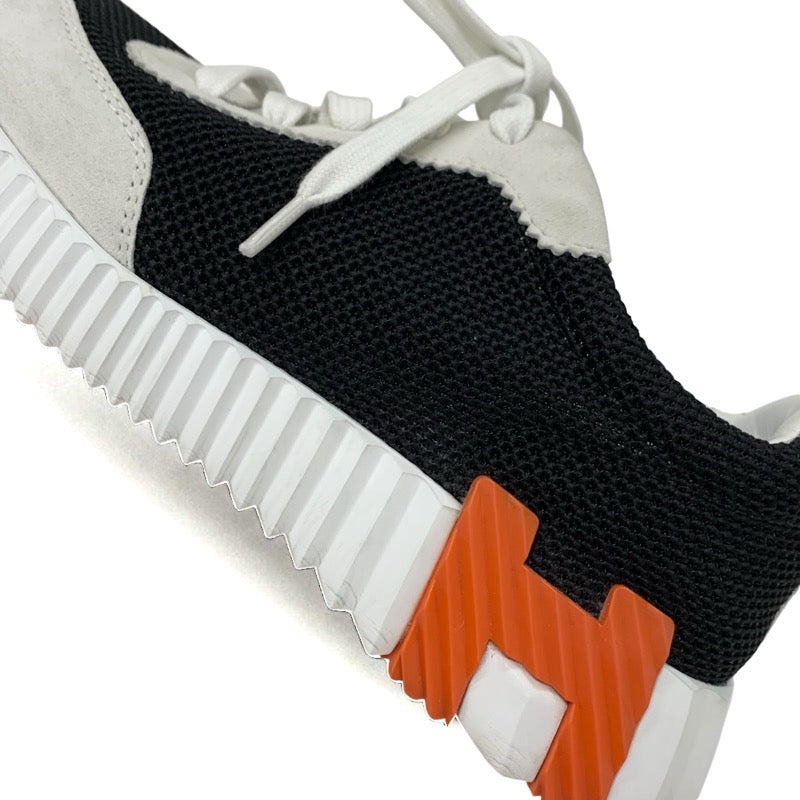 エルメス HERMES バウンシング スニーカー 靴 シューズ スエード メッシュ ブラック ホワイト オレンジ