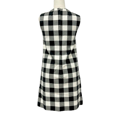 ドルチェアンドガッバーナ DOLCE&GABBANA ワンピース コットン ブラック ホワイト バックジップ チェック