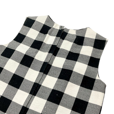 ドルチェアンドガッバーナ DOLCE&GABBANA ワンピース コットン ブラック ホワイト バックジップ チェック