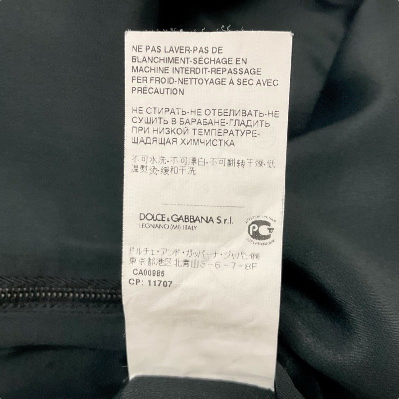 ドルチェアンドガッバーナ DOLCE&GABBANA ワンピース コットン ブラック ホワイト バックジップ チェック