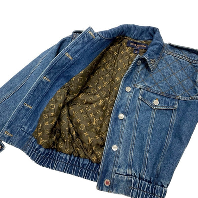 ルイヴィトン LOUIS VUITTON モノグラム アウター ネイビー ロゴ デニムジャケット キルティング