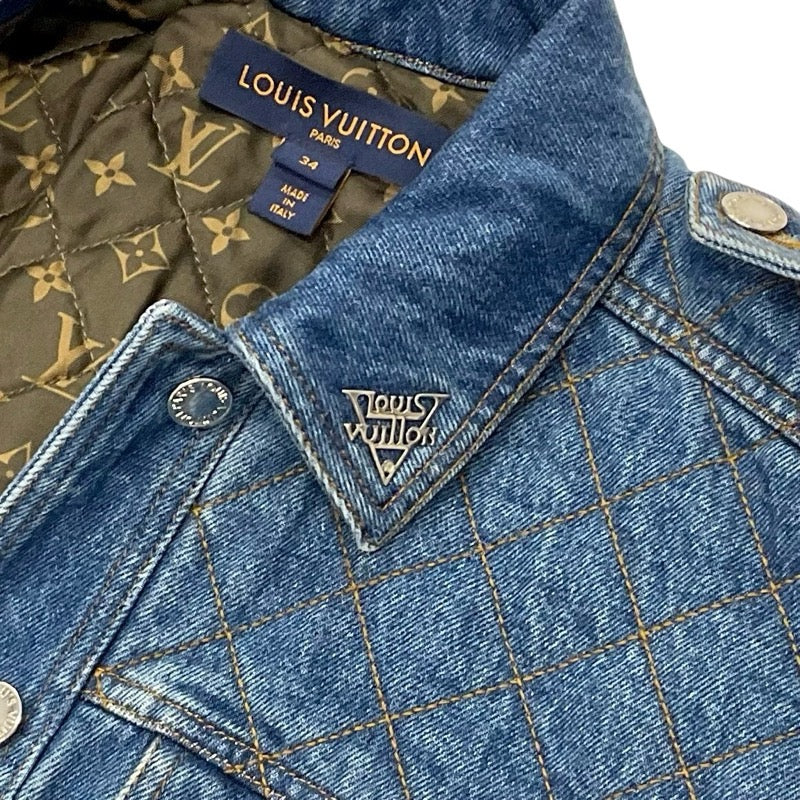 ルイヴィトン LOUIS VUITTON モノグラム アウター ネイビー ロゴ デニムジャケット キルティング