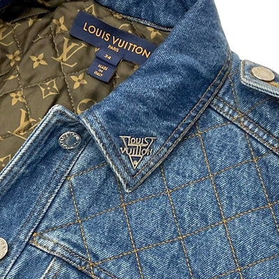 ルイヴィトン LOUIS VUITTON モノグラム アウター ネイビー ロゴ デニムジャケット キルティング
