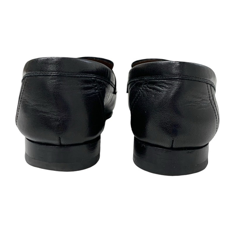 エルメス HERMES ロワイヤル ローファー 革靴 靴 シューズ レザー ブラック 黒 シルバー モカシン フラットシューズ H金具 フリンジ