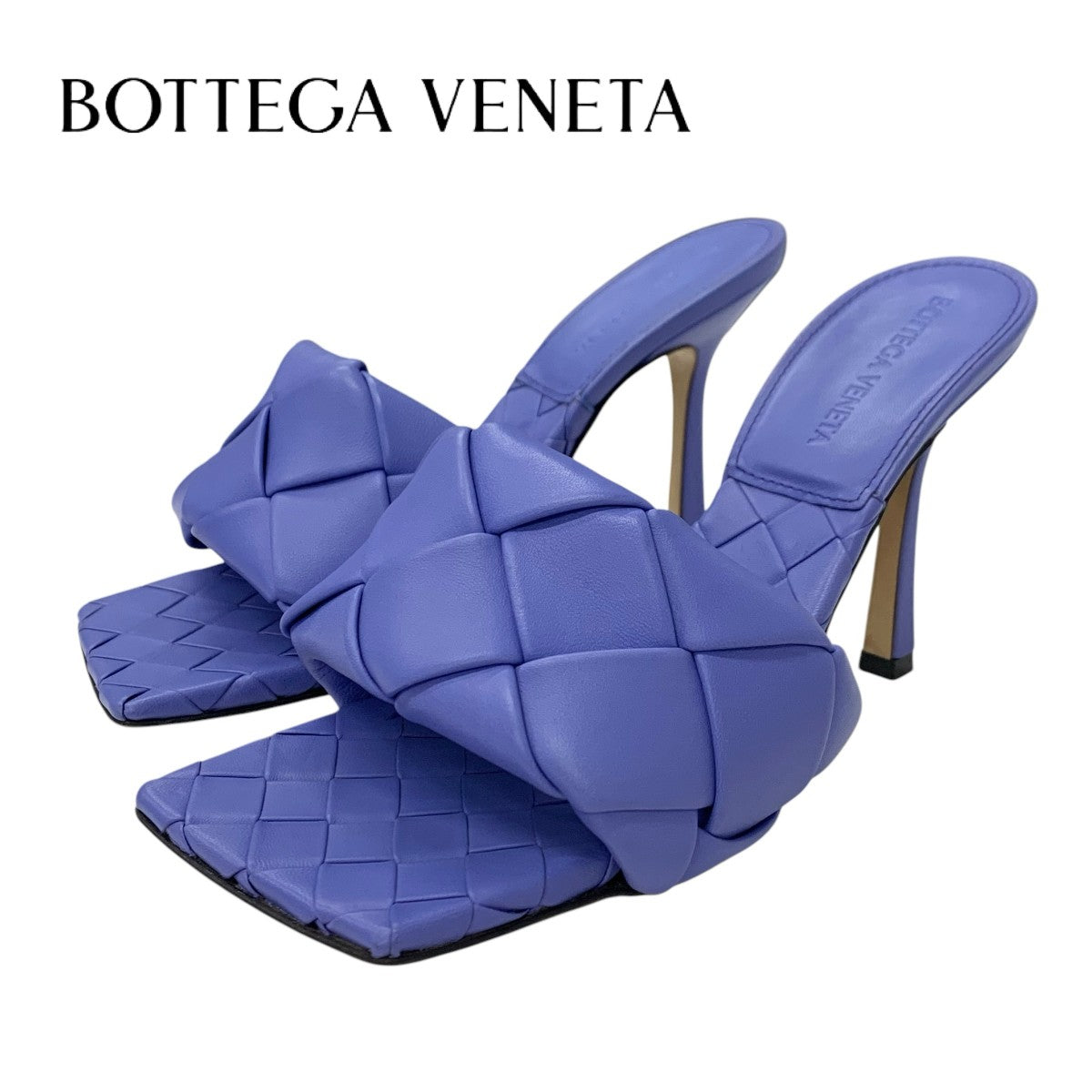 ボッテガヴェネタ BOTTEGAVENETA リド サンダル 靴 シューズ レザー パープル イントレチャート ミュール