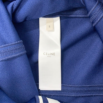 セリーヌ CELINE ボトムス ポリエステル ネイビー アイボリー スカート サイドライン ロゴ