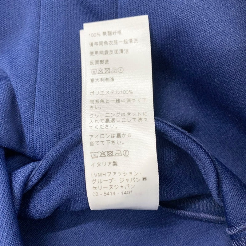 セリーヌ CELINE ボトムス ポリエステル ネイビー アイボリー スカート サイドライン ロゴ