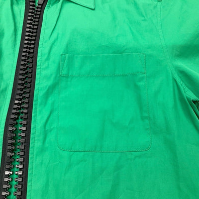 ルイヴィトン LOUIS VUITTON ワンピース コットン グリーン ブラック シャツワンピース フロントジップ 半袖 ベルト