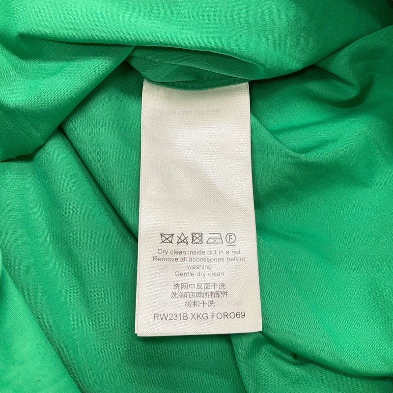 ルイヴィトン LOUIS VUITTON ワンピース コットン グリーン ブラック シャツワンピース フロントジップ 半袖 ベルト