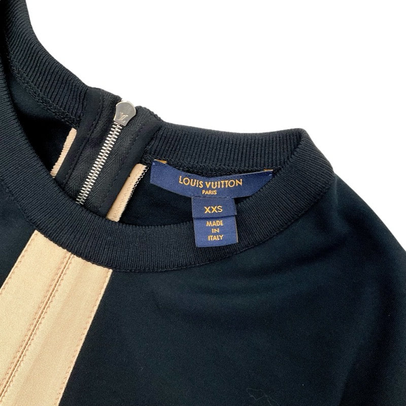 ルイヴィトン LOUIS VUITTON ワンピース シルク モノグラム ブラック ベージュ 半袖