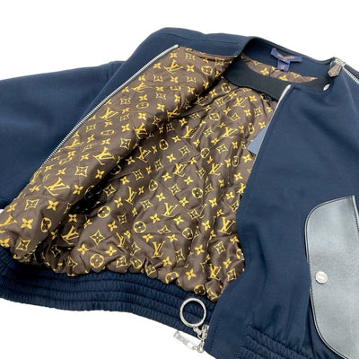 Louis Vuitton Monogram Outerwear Navy Black Unused Blouson Jacket