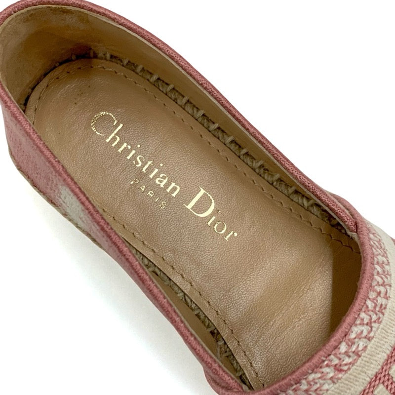 クリスチャンディオール CHRISTIAN DIOR Granville フラットシューズ 靴 シューズ ファブリック ピンク エスパドリーユ