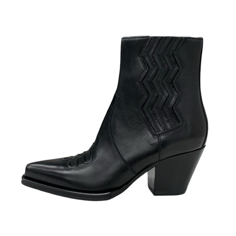 Hermes Vegas Boots Short Boots Shoes Leather Black Black