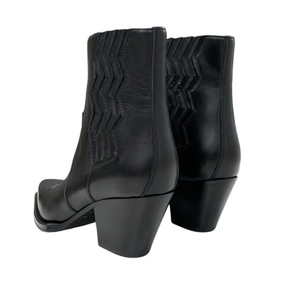 Hermes Vegas Boots Short Boots Shoes Leather Black Black