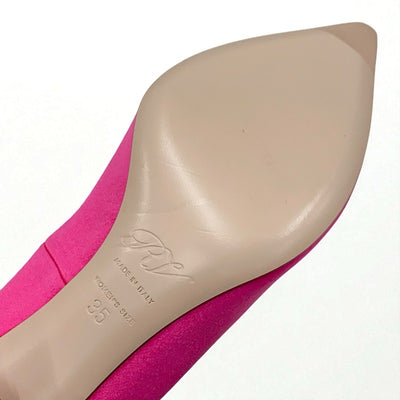 ロジェヴィヴィエ Roger Vivier パンプス 靴 シューズ サテン ピンク 未使用 ラインストーン スワロフスキー バックル