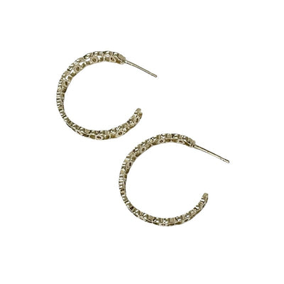 Chanel Earrings Gold Coco Mark Hoop Earrings