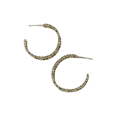 Chanel Earrings Gold Coco Mark Hoop Earrings