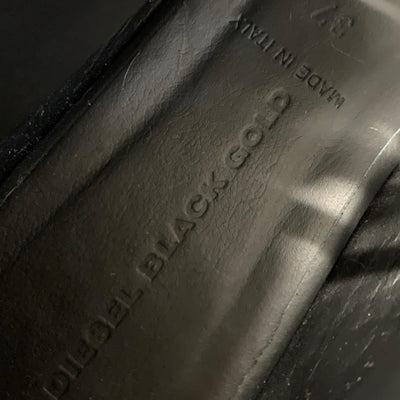 ディーゼル DIESEL サンダル 靴 シューズ レザー ブラック 黒 シルバー ブラックゴールド ハイカット レースアップ