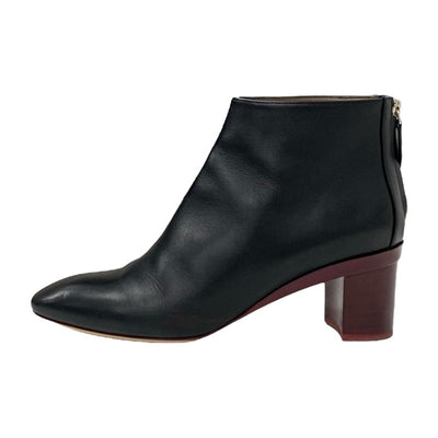 Hermes HERMES Boots, Short Boots, Shoes, Leather, Black, Bordeaux