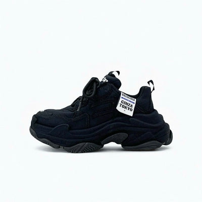 バレンシアガ BALENCIAGA トリプルS スニーカー 靴 シューズ コットン ブラック 黒 未使用 ロゴ 日本限定