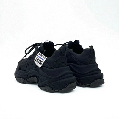 バレンシアガ BALENCIAGA トリプルS スニーカー 靴 シューズ コットン ブラック 黒 未使用 ロゴ 日本限定