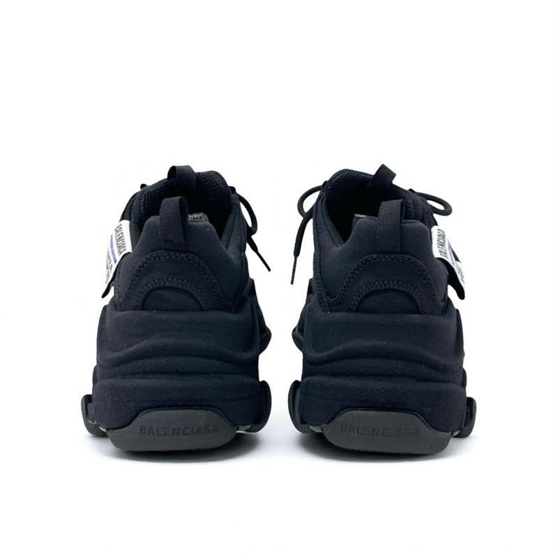 バレンシアガ BALENCIAGA トリプルS スニーカー 靴 シューズ コットン ブラック 黒 未使用 ロゴ 日本限定