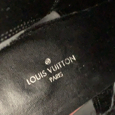 Louis Vuitton LOUIS VUITTON Silhouette Line Monogram Boots Short Boots Shoes Fabric Black White Unused SINCE1854 Ankle Boots