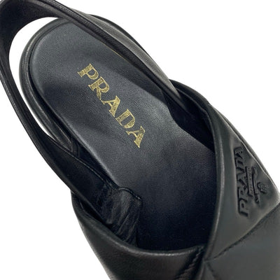 プラダ PRADA サンダル 靴 シューズ レザー ロゴ パデッドナッパ