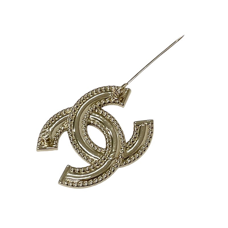 Chanel CHANEL Brooch Corsage Gold Coco Mark Rhinestone Logo