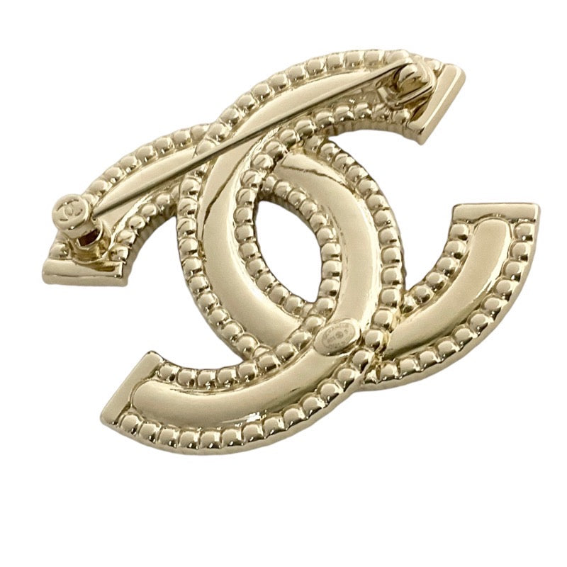 Chanel CHANEL Brooch Corsage Gold Coco Mark Rhinestone Logo