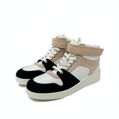 エルメス HERMES フリースタイル スニーカー 靴 シューズ レザー スエード ホワイト ピンクベージュ ブラック 未使用 ハイカット