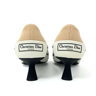 クリスチャンディオール CHRISTIAN DIOR パンプス 靴 シューズ ファブリック ベージュ D-Motion