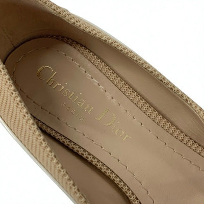 クリスチャンディオール CHRISTIAN DIOR パンプス 靴 シューズ ファブリック ベージュ D-Motion