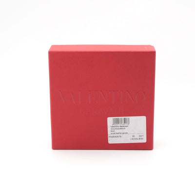 Valentino Leather Black Gold V Logo Earphone Case AirPods Case Strap