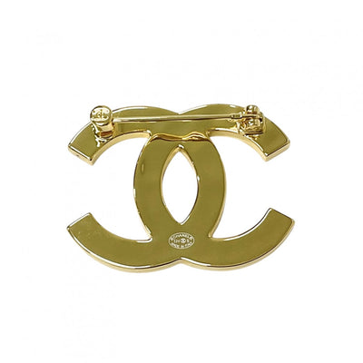 Chanel CHANEL Brooch Corsage Black Gold Coco Mark