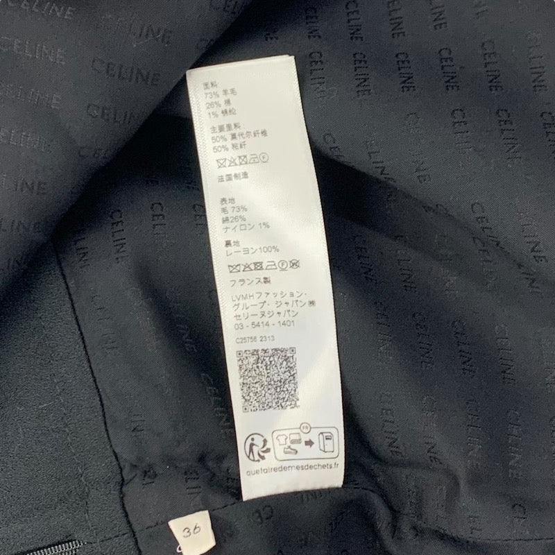 セリーヌ CELINE ボトムス ブラウン系 ゴールド 千鳥格子 ミニスカート フリルスカート