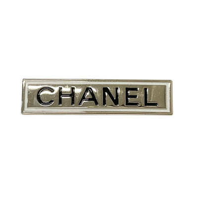 Chanel CHANEL Brooch Corsage Gold Black White Logo