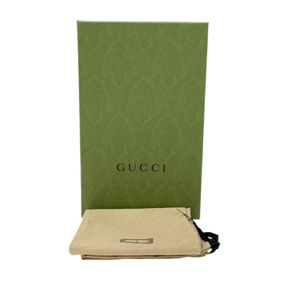 グッチ GUCCI サンダル 靴 シューズ レザー ブラック 黒 ゴールド 未使用 GGマーモント トングサンダル