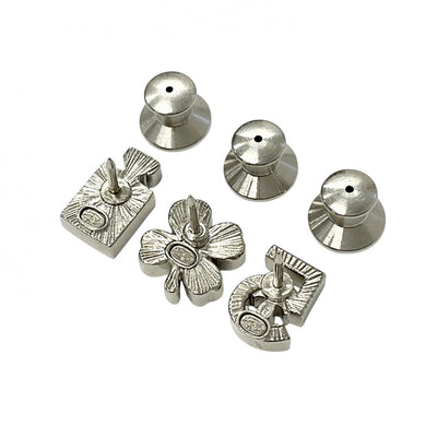 Chanel CHANEL Brooch Corsage Silver 3-piece set Clover Bottle No.5 Coco Mark Pin Brooch Push Pin